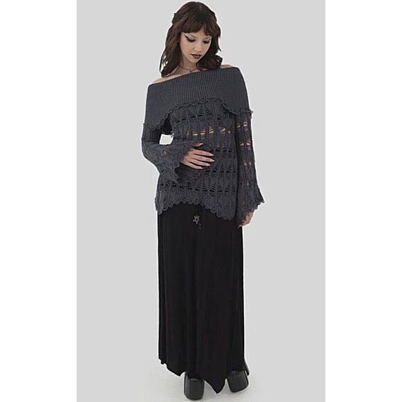 KILLSTAR Shadow Wine dark hedgewitch gray sweater XXL - Picture 3 of 9